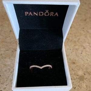 Pandora rose gold shimmering wish ring
